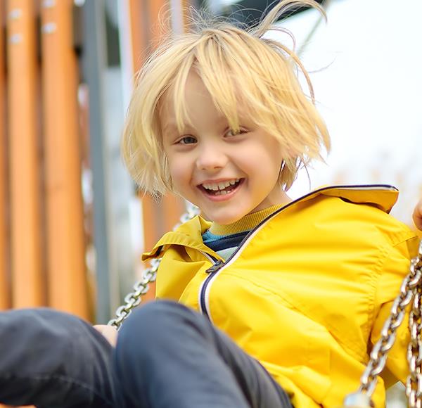 Young boy smiling